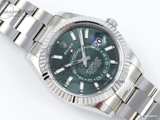 Sky-Dweller SS Green ZF 1:1 Bracelet A2824 326934 Best 904L SS on Edition Dial 0512